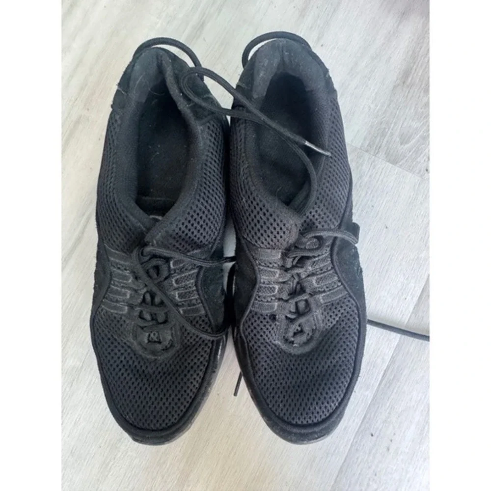 Bloch Split Sole Jazz Dance Sneakers Shoes Black Mesh‎ Laces Adult size 7.5